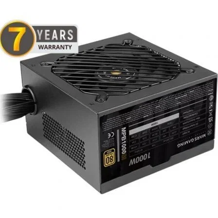 Mars Gaming MPB1000SI Fuente de Alimentación 1000W ATX 80 Plus Gold, Extreme Silence, Ventilador 120mm, AI2-RPM, DC-DC, Cables Planos, 7 Años Garantía Mars Gaming MPB1000SI Fuente de Alimentación 1000W ATX 80 Plus Gold, Extreme Silence, Ventilador 120mm, AI2-RPM, DC-DC, Cables Planos, 7 Años Garantía